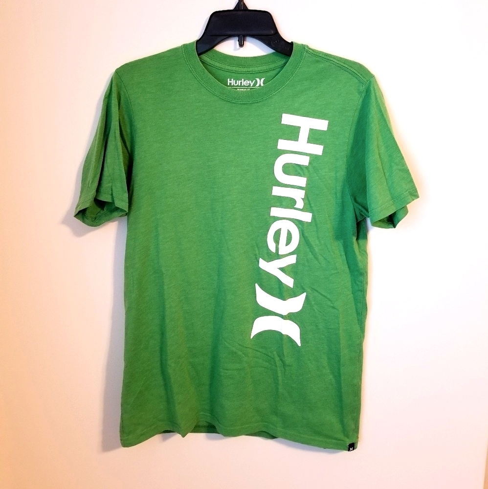 Hurley Green Premium Short Sleeve Crewneck T Shirt